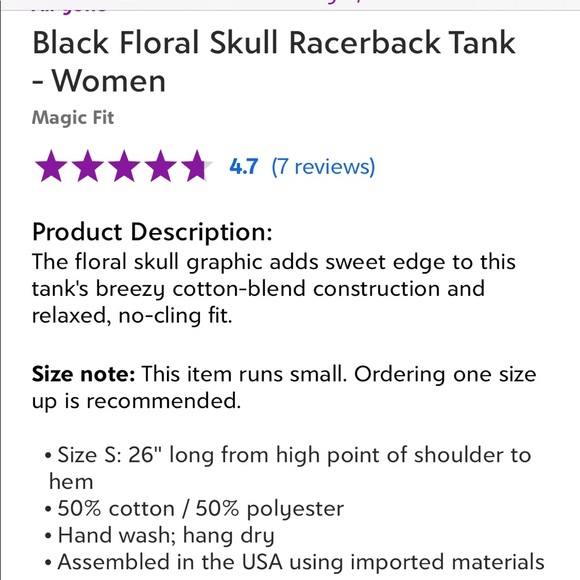 Black Floral Skull Racerback Tank- super soft and perfect for the beach or pool! - Picture 3 of 3